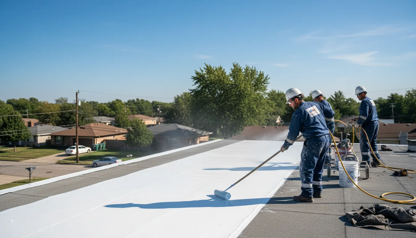 Commercial roof coating in Slagle, LA near me
